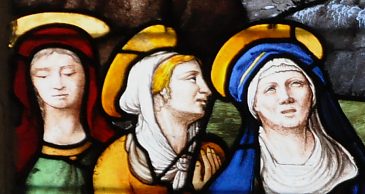 La Vierge et deux saintes femmes devant la croix