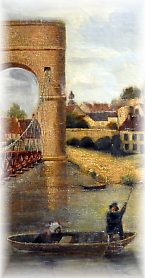 «Vue de l'île de Decize», anonyme, vers 1832, détail «Vue de l'île de Decize», anonyme, vers 1832, détail