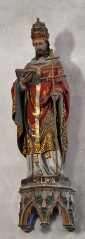 Statue de saint Léon, XIXe siècle.