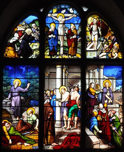 Scènes de la Passion du Christ (vitrail de la baie n°2).