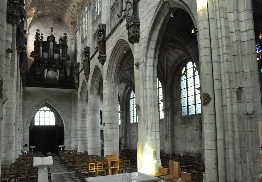 La nef et l'orgue de tribune vus depuis le chœur