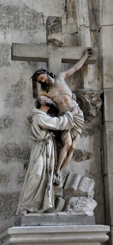 Descente de croix avec saint François.