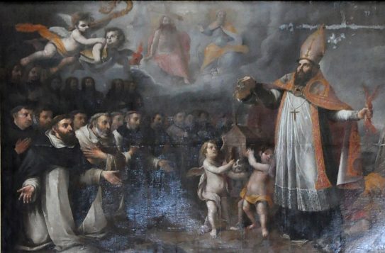 «Saint Augustin défendant l'Église contre l'hérésie»,  détail.
