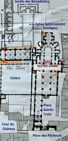 Plan de l'église et des alentours