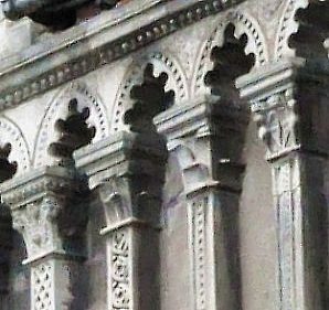Le triforium des deux travées occidentales de l'ancienne nef