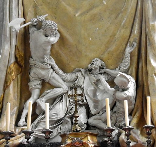 Le Martyre de saint Savinien, marbre de Joseph Hermand, 1772.