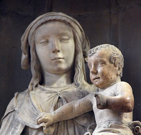 Vierge à l'Enfant par Guillaume Chaleveau, détail.