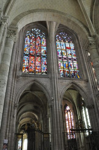 Élévation du croisillon sud du transept, côté est.