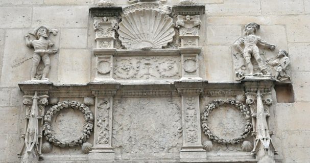 Détail de la décoration Renaissance du Passage de Moïse (accueil du musée).