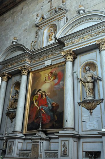 Le retable de la Sainte-Famille dans le transept