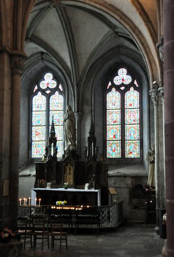 Chapelle absidiale nord de la Vierge et sa voûte bombée