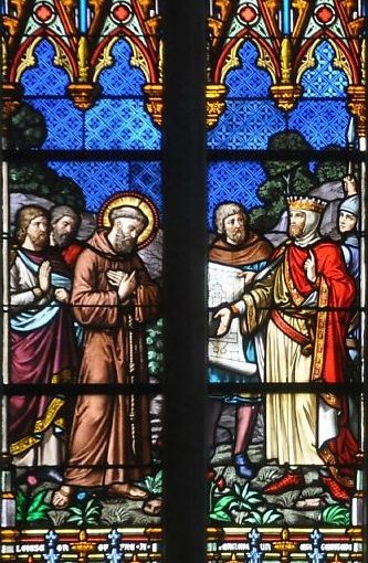 Vitrail de la Vie de saint Magloire, détail