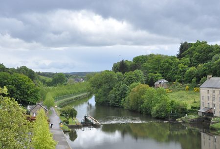 L'Oust vue depuis les jardins du chteau, vers l'est.