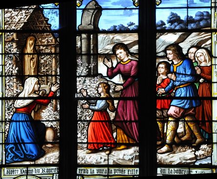 «Notre Dame du Roncier rend la vue à la petite fille du laboureur»  