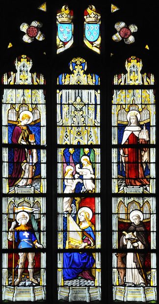 Baie 11 : sainte Cécile, sainte Jeanne et sainte Françoise