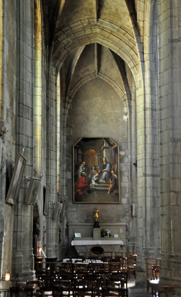 La chapelle des Brequigny dans le bas-côté nord