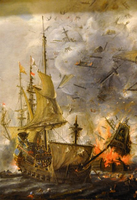 «Combat naval», détail.