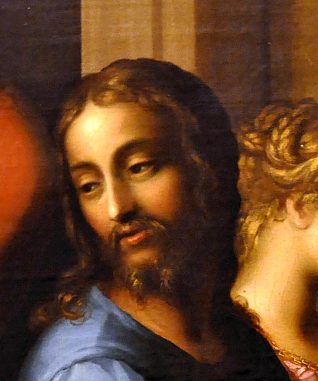 «Les Noces de Cana», détail : le visage du Christ