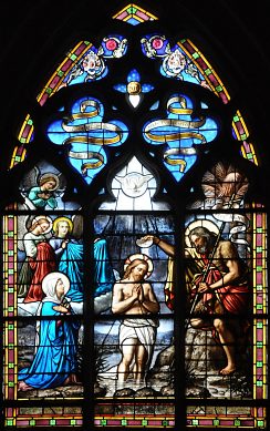 «Le Baptême du Christ» dans le baptistère