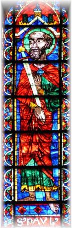 Saint Paul, grande verrière du XIIIe siècle