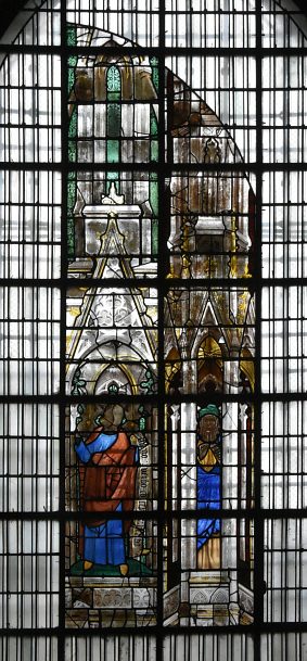 Saint Pierre et un prophète (vitrail de 1400-1405).