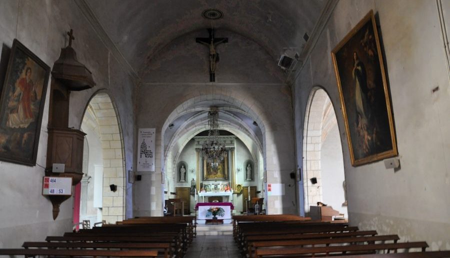 Vue d'ensemble de la nef de Saint-Vincent