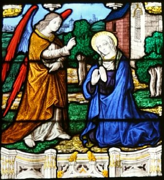 Vitrail 'Les origines de la Vierge Marie', XVIe siècle, détail