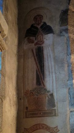 Fresque de saint Fiacre (entre 1946 et 1953) dans la chapelle Saint-Joseph