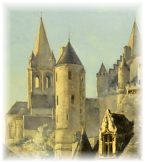 «Le château de Loches et la porte des Cordeliers», détail