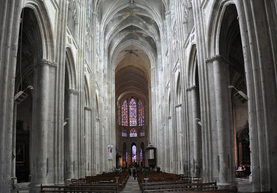 La nef gothique du XVe siècle de Saint-Gatien