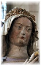 La Vierge à l'Enfant du XIVe siècle, détail