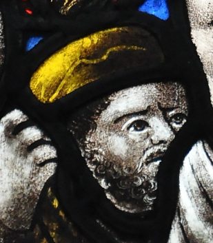 Baie 8 – XVIe siècle : le visage d'un païen à côté du supplice