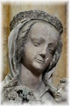 La Vierge au bouquet, XVIe siècle, école troyenne (détail)