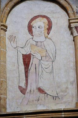 Fresque murale datée du début du XIVe siècle
