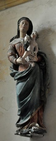 Statue de Vierge à l'Enfant au raisin, début XVIIe siècle
