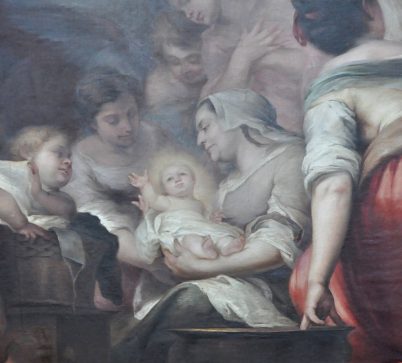 La Naissance de la Vierge, détail.