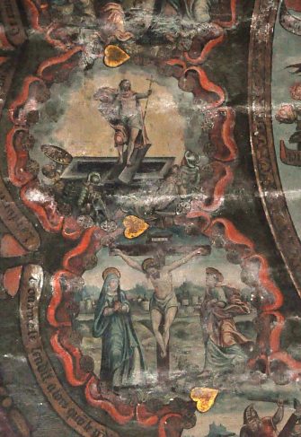 La Vierge du Rosaire : partie gauche de la peinture (1577) La Vierge du Rosaire : partie gauche de la peinture (1577)