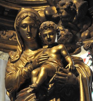 La Vierge à l'Enfant, détail.