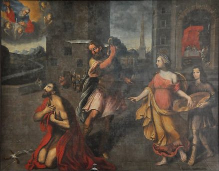«La Décollation de saint JeanBaptiste», toile signée Vaubert (XVIIe siècle). «La Décollation de saint JeanBaptiste», toile signée Vaubert (XVIIe siècle).