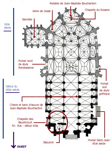 Plan de la basilique Saint-Jean-Baptiste. Plan de la basilique Saint-Jean-Baptiste.
