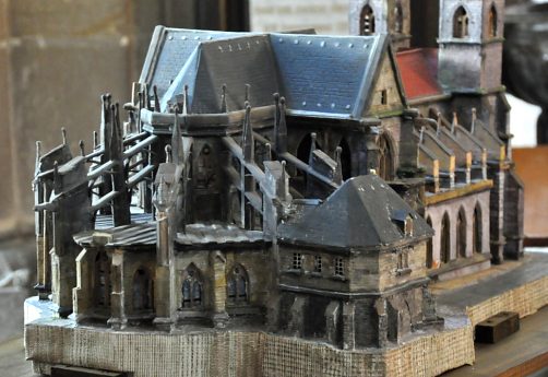 Maquette de la basilique : le chevet. Maquette de la basilique : le chevet.