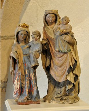 Deux «Vierge à l'Enfant» du XIVe siècle.