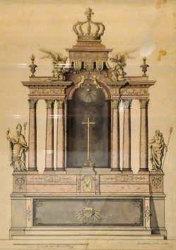 Projet de retable pour l'église de Montier-en-Der, 1718.