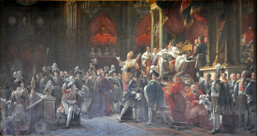 «Hommage des pairs au nouveau roi lors du couronnement de Charles X en 1825»