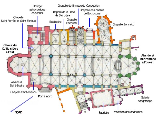 Plan actuel de la cathédrale Saint-Jean
