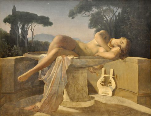 «Jeune fille dans une vasque» de Delaroche