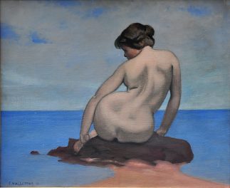 «Baigneuse assise sur un rocher» de Félix Vallotton (1865–1925)