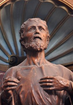 Statue de saint Joseph, partiel