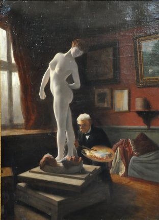 «Autoportrait terminant 'La joueuse de boules'», vers 1902