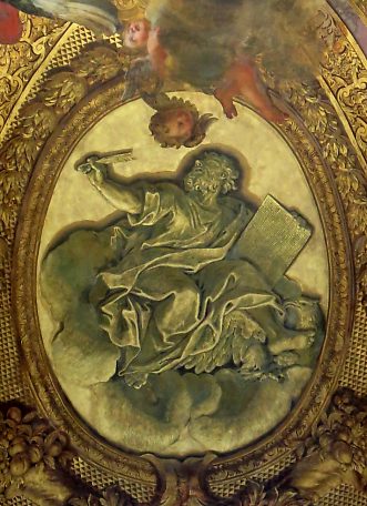 Saint Jean l'évangéliste par Antoine Coypel, huile sur enduit (1708–1710)